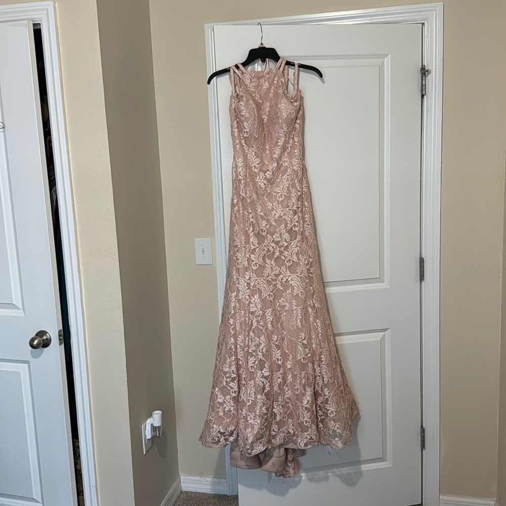 Size 10 pink sequins and glitter prom dress